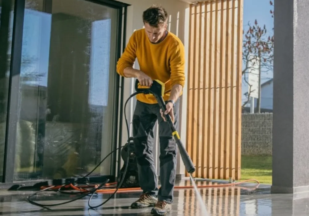 power washing patio